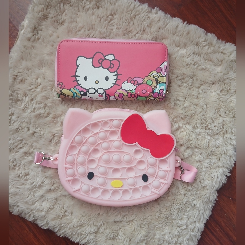 💎 Hello Kitty Themed BUNDLE Bubble Pop Crossbody with Bow & Wallet